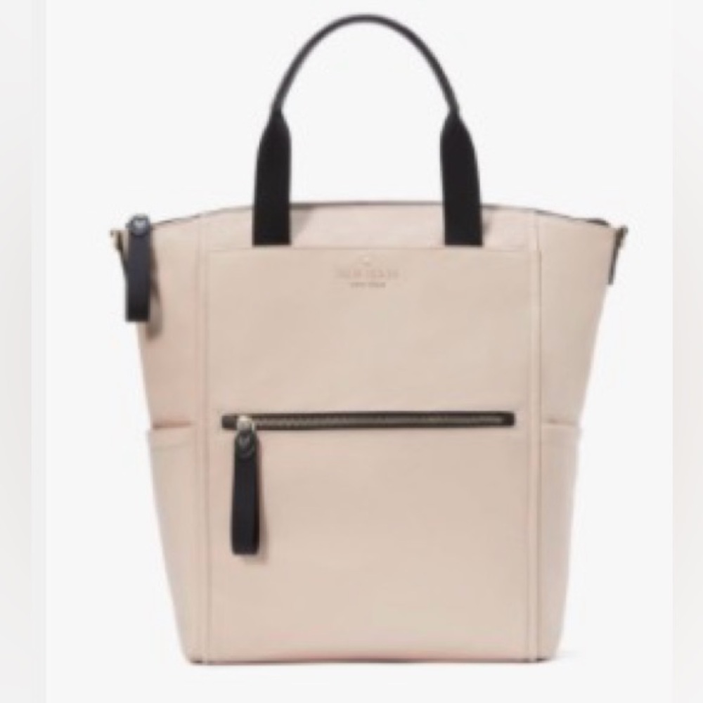 kate spade Chelsea- Convertible Tan Tote with Black Strap
